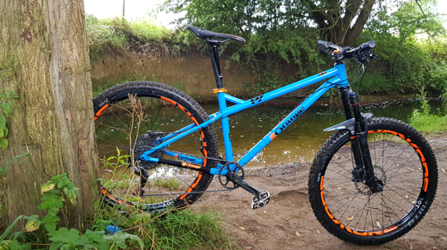 orange p7 27.5 frame